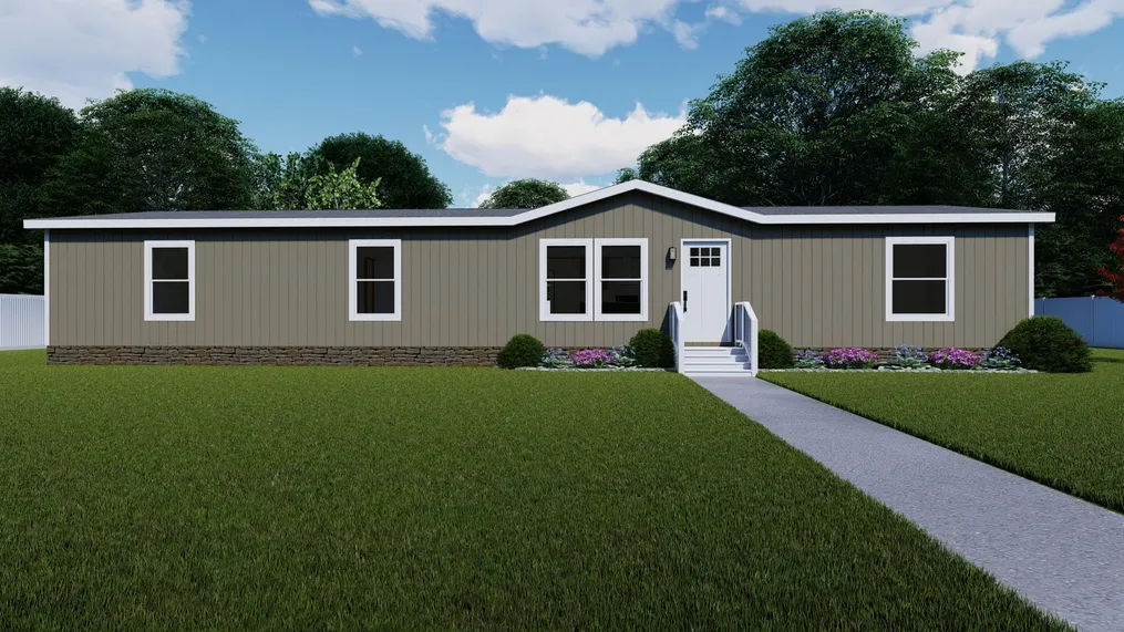 Stonehenge - Standard elevation. The MOROCCO Exterior. This Manufactured Mobile Home features 4 bedrooms and 2 baths.