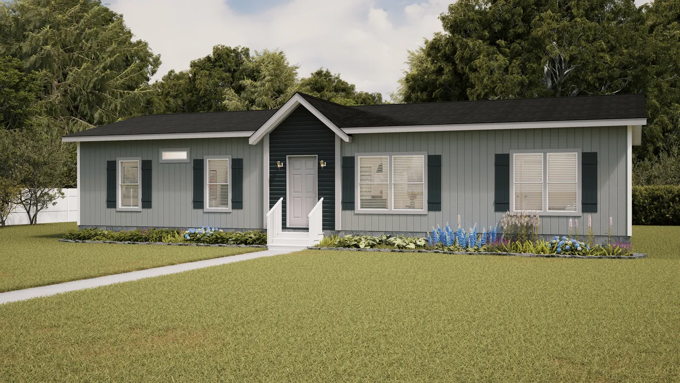 The PREFERRED PLUS CP561F  CLAYTON Exterior. This Manufactured Mobile Home features 3 bedrooms and 2 baths.