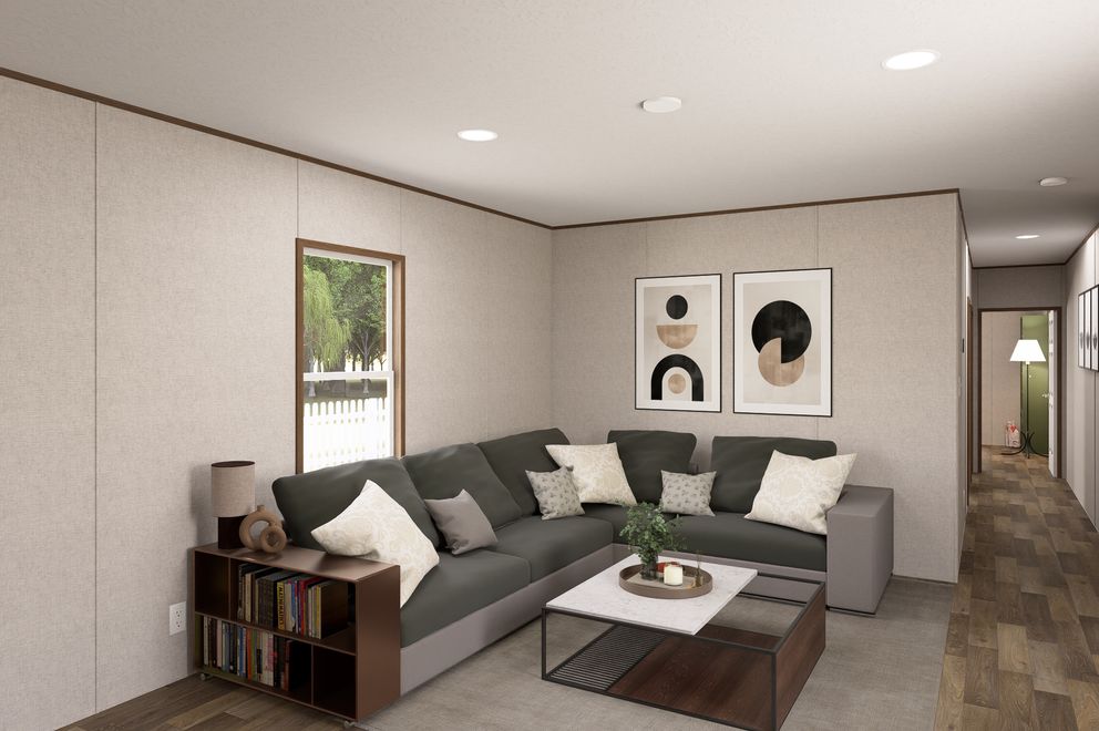 The MAGNOLIA Exterior. This Manufactured Mobile Home features 3 bedrooms and 2 baths.