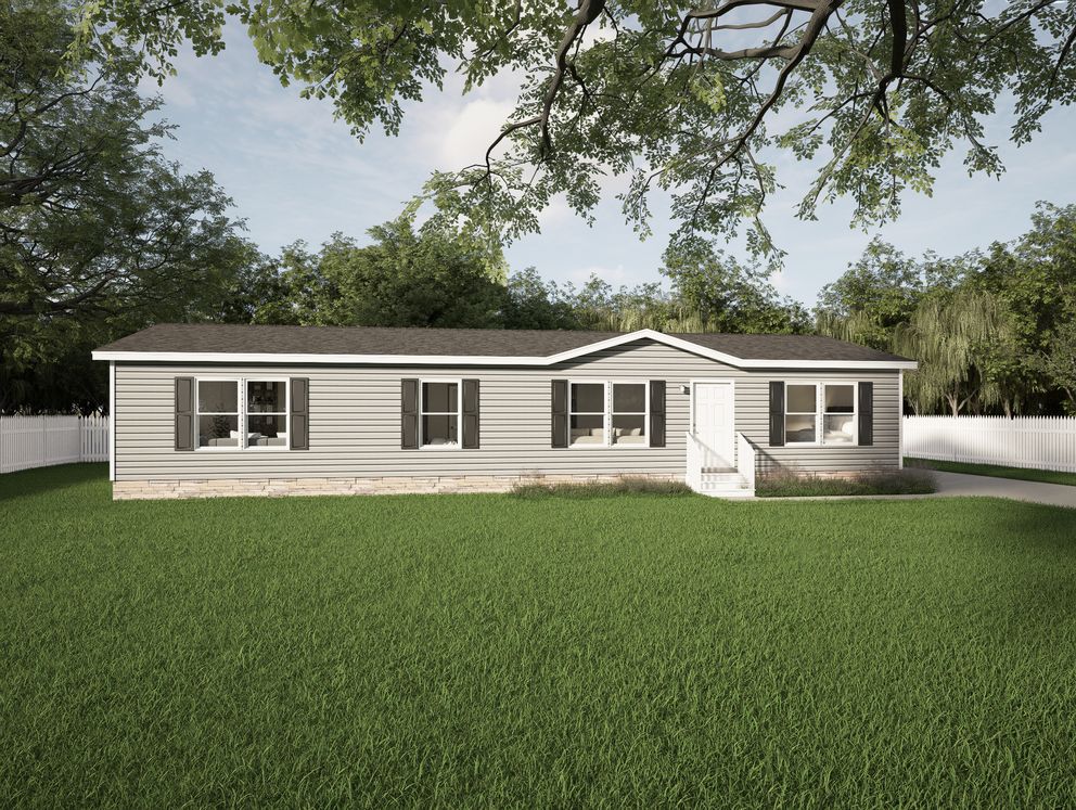 The HAVEN Exterior. This Manufactured Mobile Home features 3 bedrooms and 2 baths.