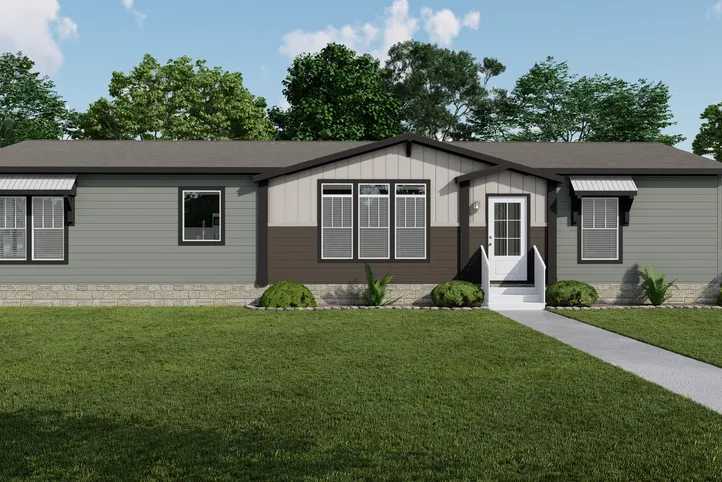 The THE VAIL Exterior. This Manufactured Mobile Home features 3 bedrooms and 2 baths.