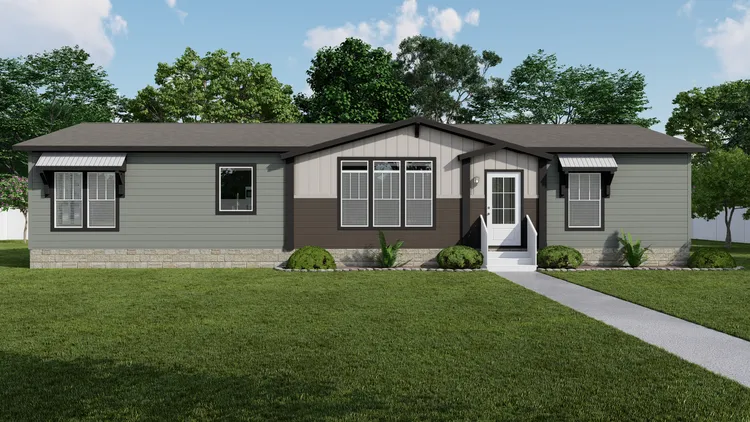 The THE VAIL Exterior. This Manufactured Mobile Home features 3 bedrooms and 2 baths.