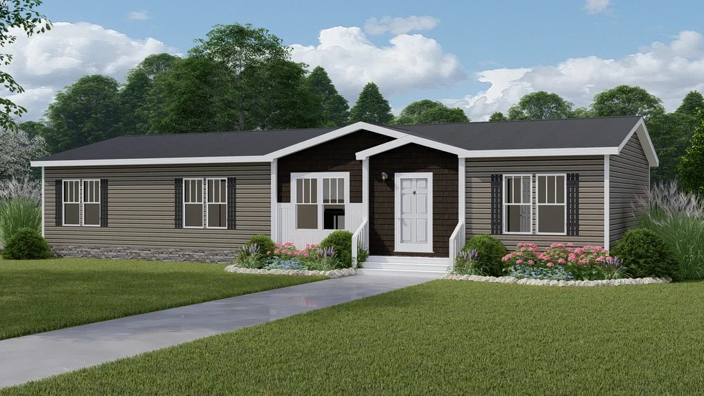 The BOUJEE 2 Exterior. This Manufactured Mobile Home features 3 bedrooms and 2 baths.