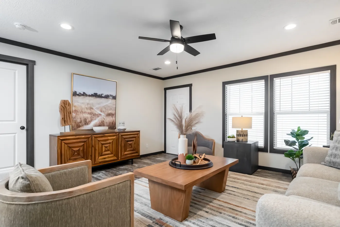The BOUJEE LUX Exterior. This Manufactured Mobile Home features 4 bedrooms and 3 baths.