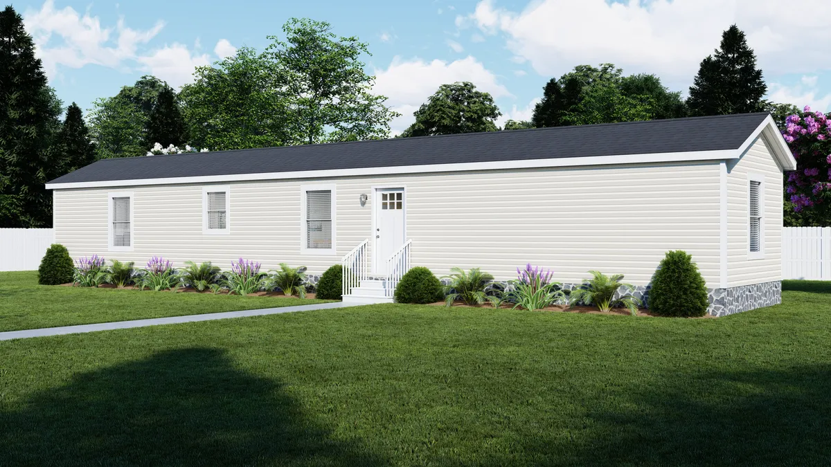 The 7014-4701 THE PULSE Exterior. This Manufactured Mobile Home features 3 bedrooms and 2 baths.