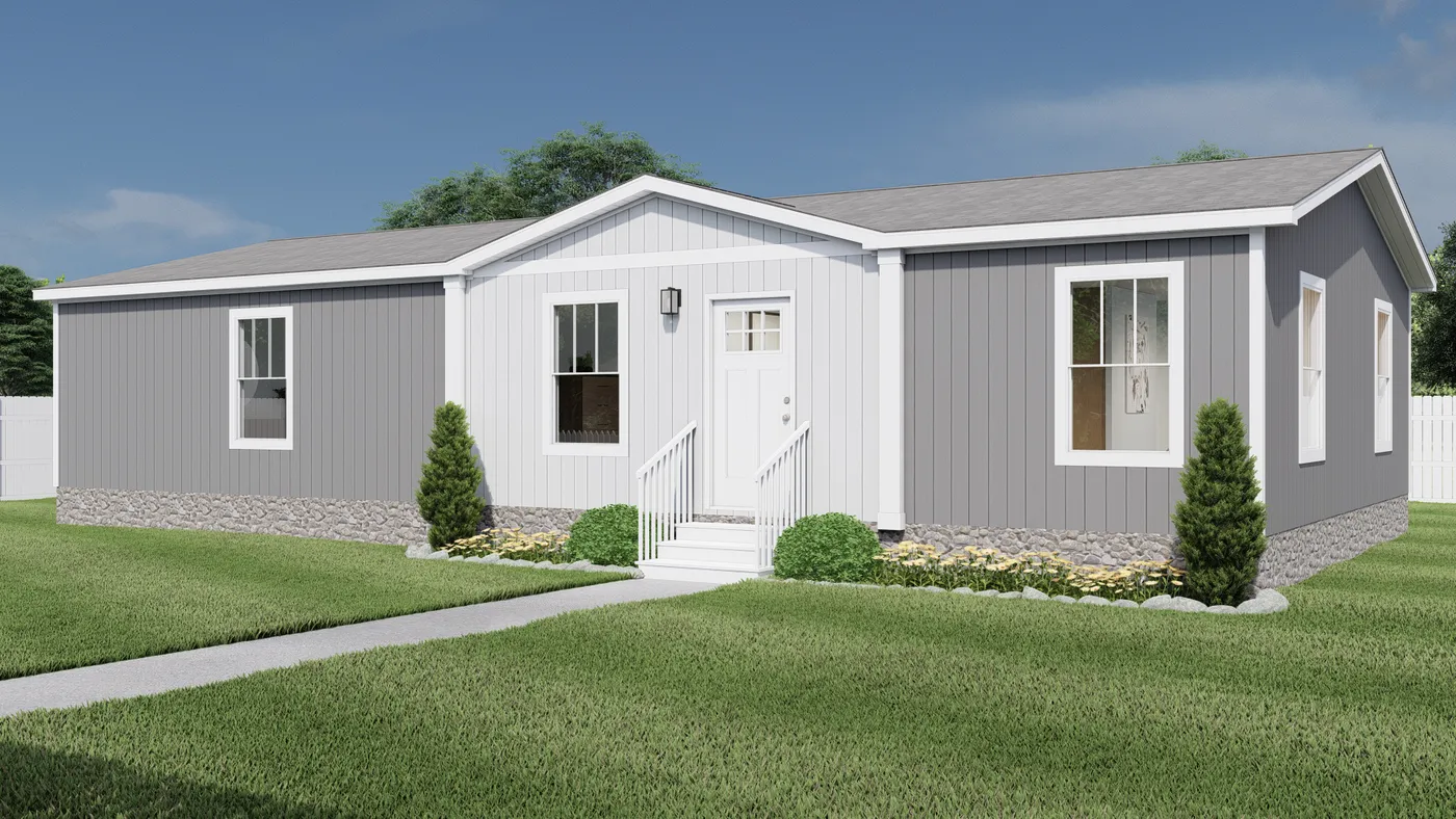 The FREE BIRD Exterior. This Manufactured Mobile Home features 3 bedrooms and 2 baths.
