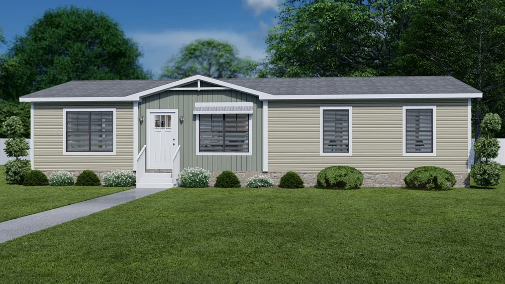 The WILDER Exterior. This Manufactured Mobile Home features 3 bedrooms and 2 baths.