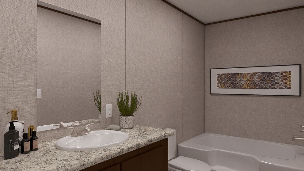 The BIRCH Exterior. This Manufactured Mobile Home features 3 bedrooms and 2 baths.