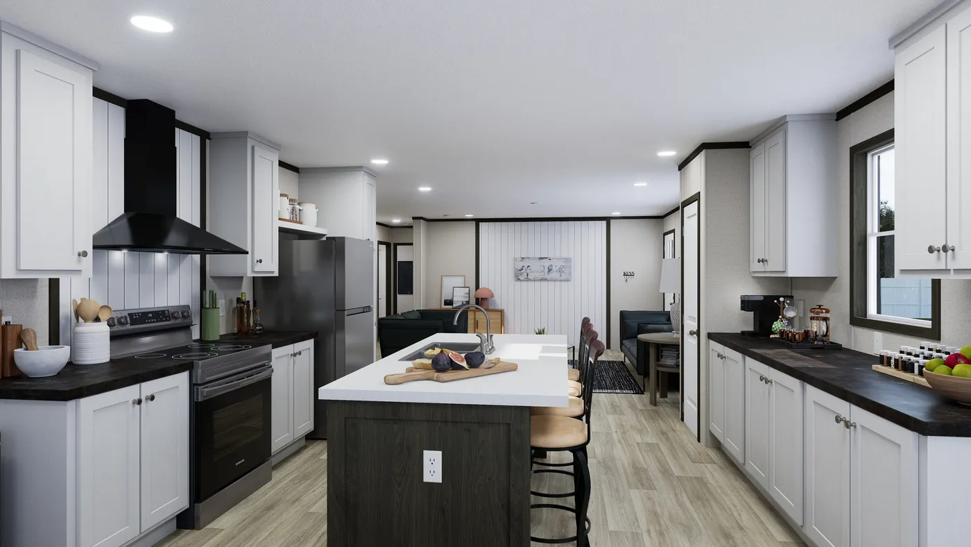 The THE FLOURISH Exterior. This Manufactured Mobile Home features 3 bedrooms and 2 baths.