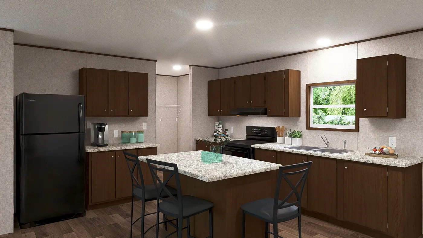 The OAK Exterior. This Manufactured Mobile Home features 4 bedrooms and 2 baths.