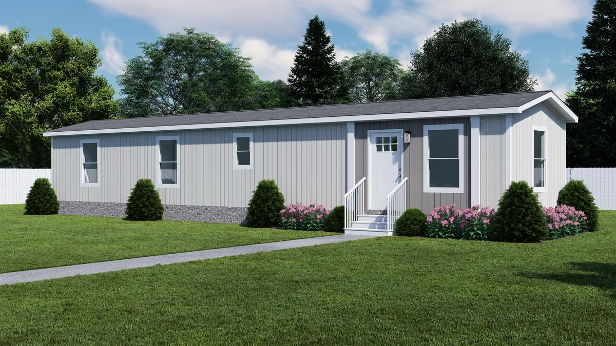 The RESPECT Exterior. This Manufactured Mobile Home features 2 bedrooms and 2 baths.