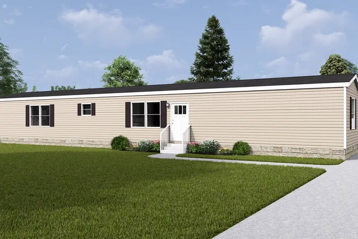 The ULTRA A-PLUS 16X76 Exterior. This Manufactured Mobile Home features 3 bedrooms and 2 baths.