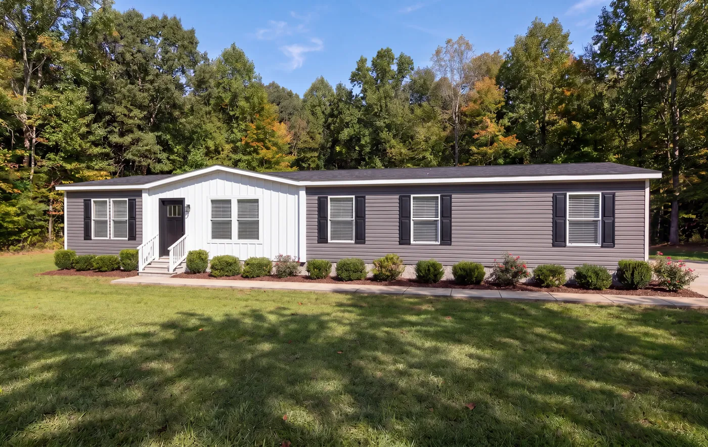 The VISION Exterior. This Manufactured Mobile Home features 4 bedrooms and 2 baths.