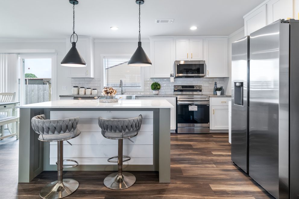 The LIZZIE Exterior. This Manufactured Mobile Home features 3 bedrooms and 2 baths.