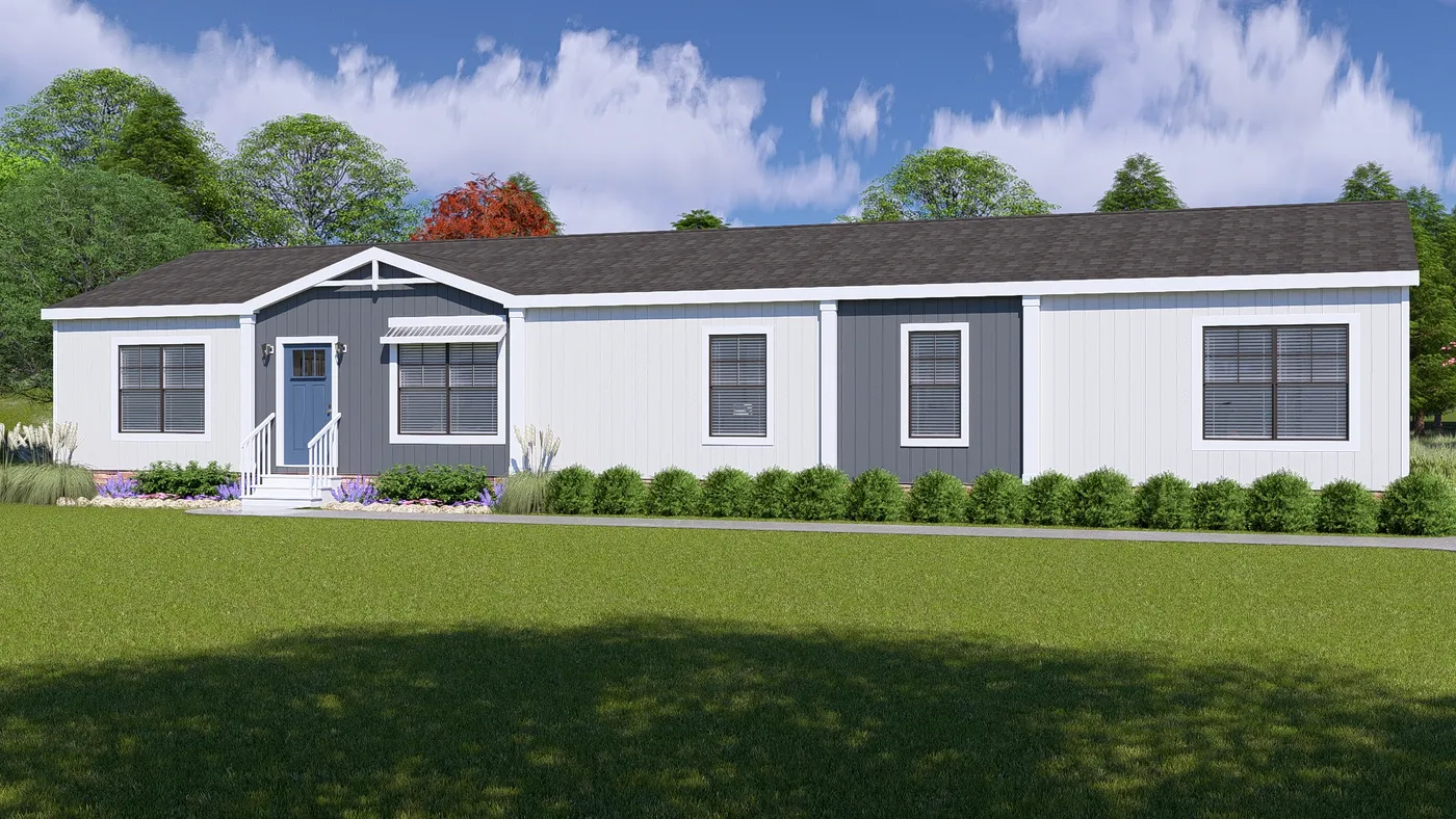 The FARM 4 FLEX Exterior. This Manufactured Mobile Home features 4 bedrooms and 3 baths.