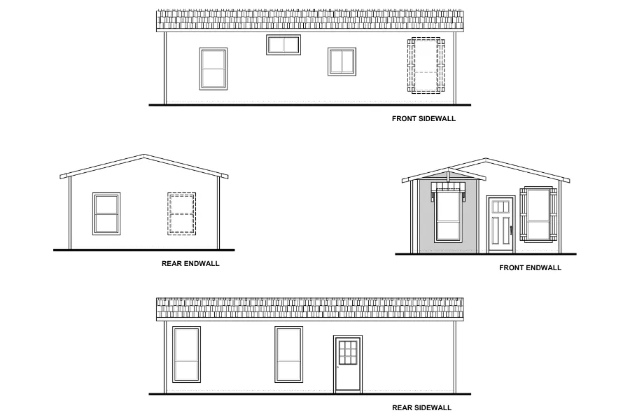 The BLONDIE Exterior. This Manufactured Mobile Home features 2 bedrooms and 1 bath.