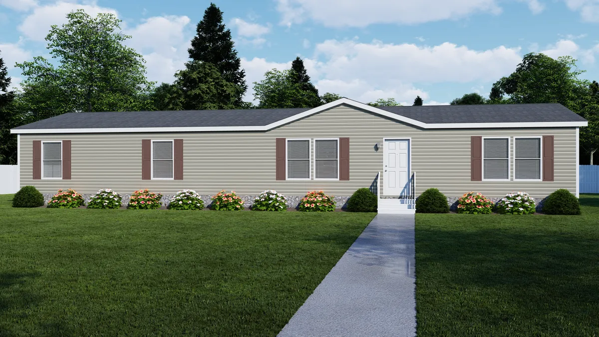 The 7228-789 THE PULSE Exterior. This Manufactured Mobile Home features 3 bedrooms and 2 baths.