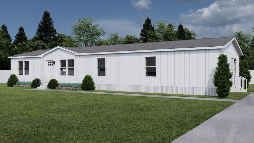 The HEY JUDE Exterior. This Manufactured Mobile Home features 4 bedrooms and 2 baths.