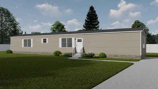 The THE ANNIVERSARY PLUS Exterior. This Manufactured Mobile Home features 3 bedrooms and 2 baths.