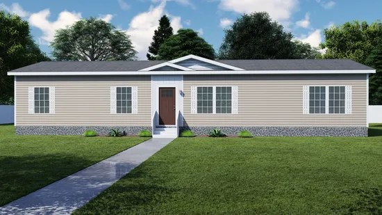 The 1337 64X28 CK4+2 FREEDOM Exterior. This Manufactured Mobile Home features 4 bedrooms and 2 baths.