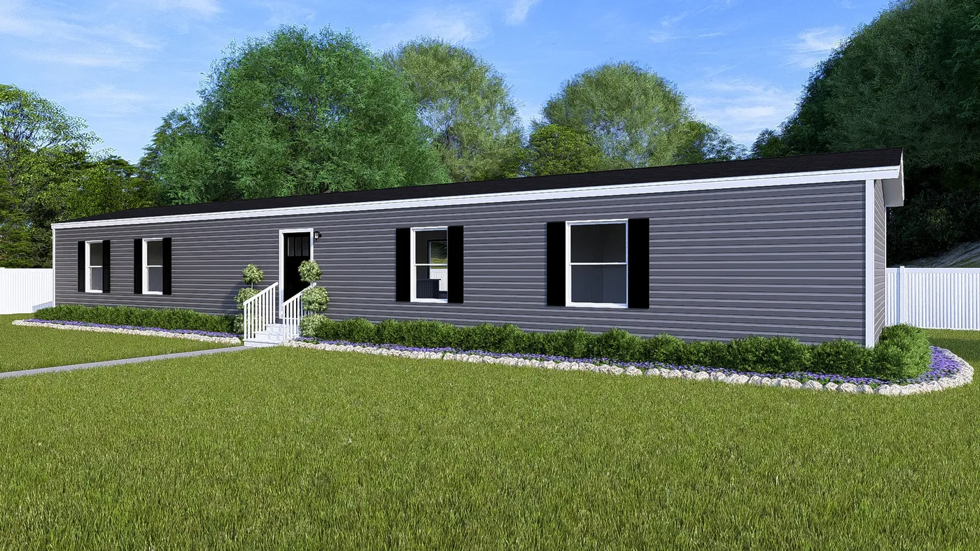 The BALANCE Exterior in Flint Vinyl. This Manufactured Mobile Home features 3 bedrooms and 2 baths.
