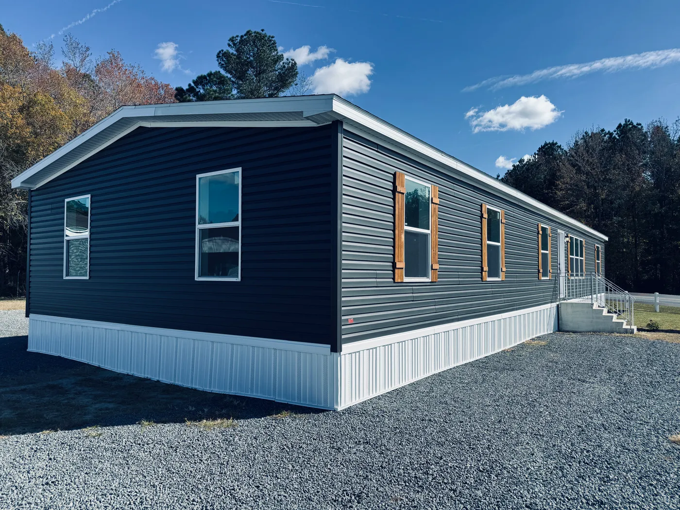 The TOURMALINE 7628-649 Exterior. This Manufactured Mobile Home features 4 bedrooms and 2 baths.