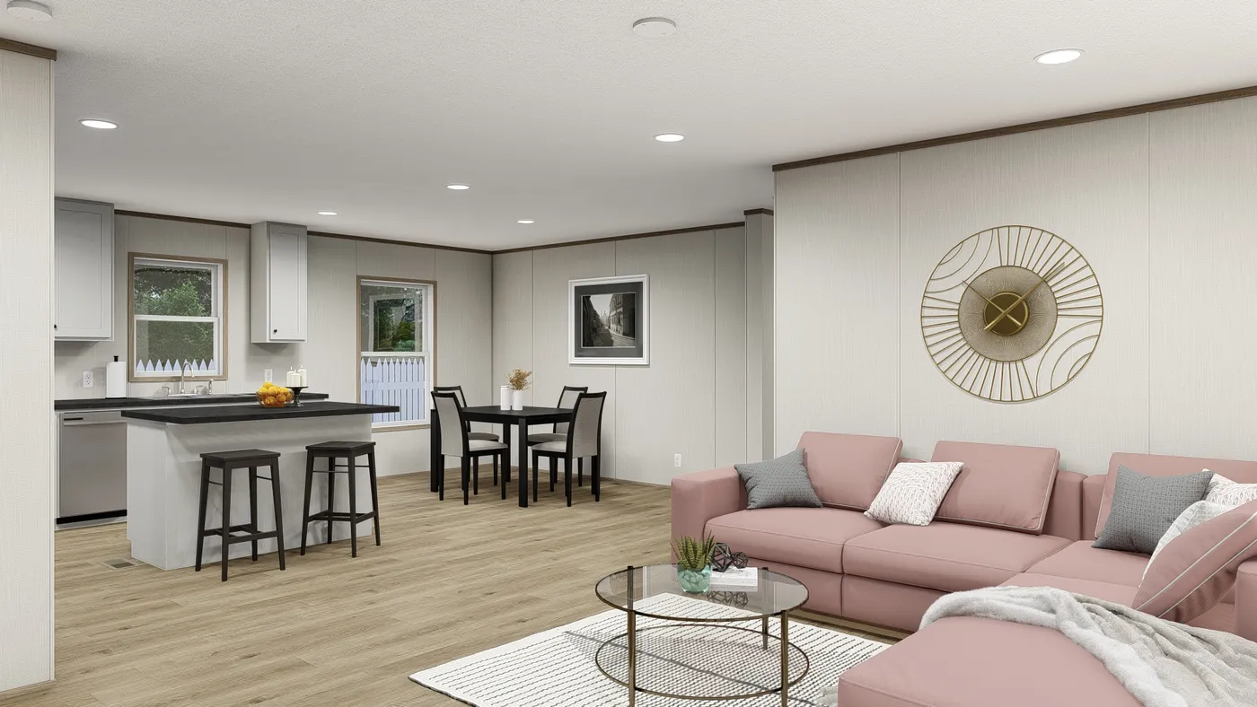 The VISTA Exterior. This Manufactured Mobile Home features 3 bedrooms and 2 baths.