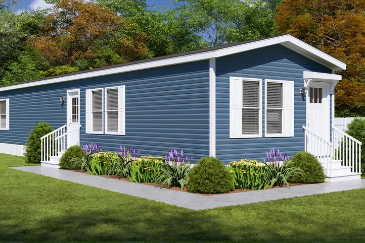 The BLAZER 66 F Exterior. This Manufactured Mobile Home features 3 bedrooms and 2 baths.