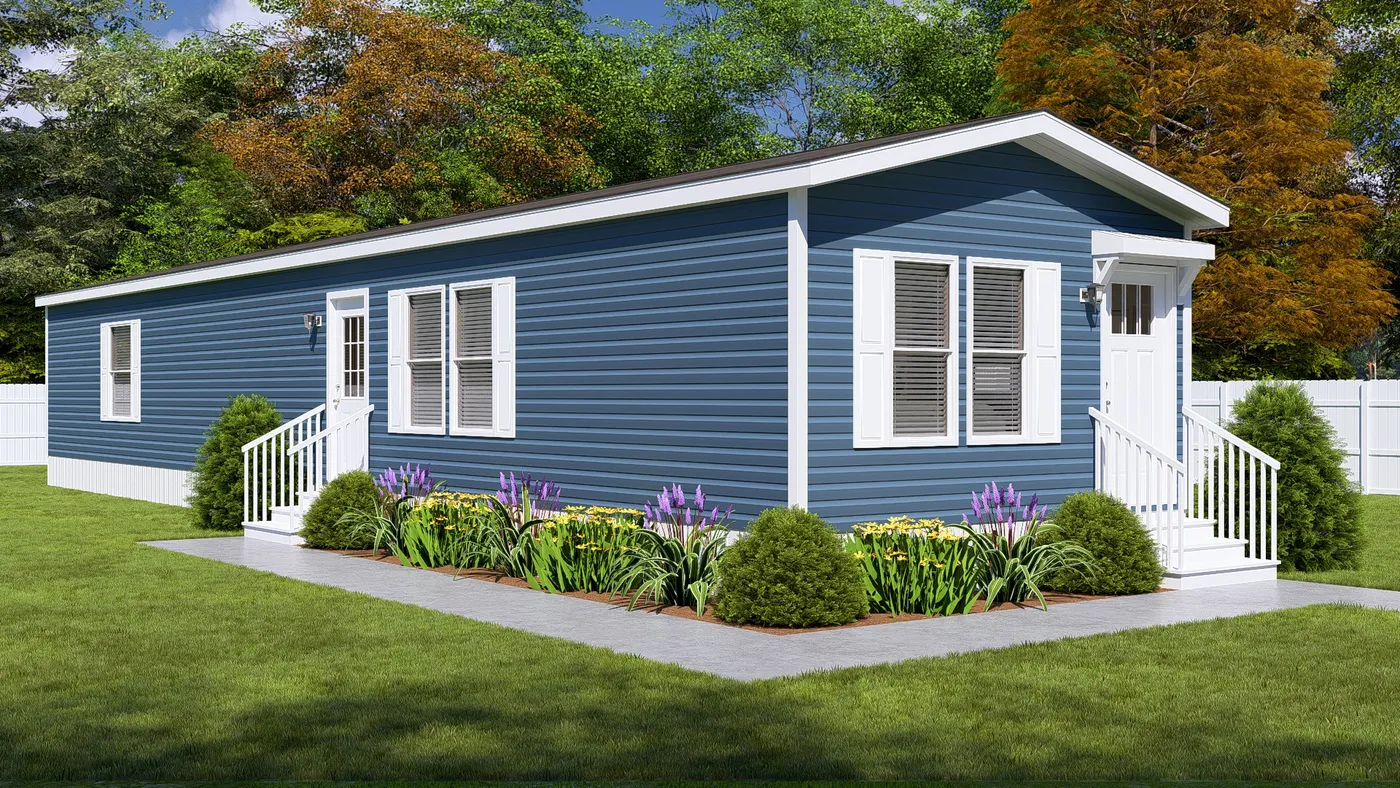 The BLAZER 66 F Exterior. This Manufactured Mobile Home features 3 bedrooms and 2 baths.