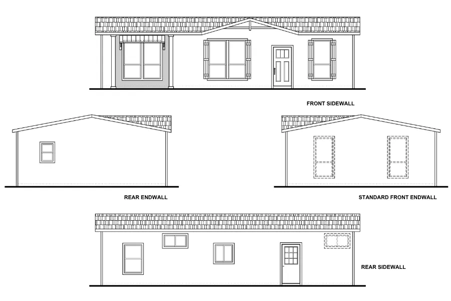 The PRINCE Exterior. This Manufactured Mobile Home features 3 bedrooms and 2 baths.