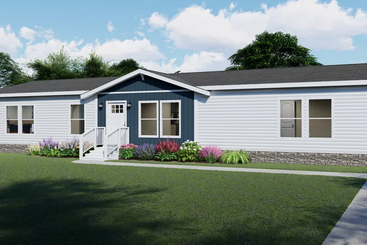 The BLUEBONNET BREEZE Exterior. This Manufactured Mobile Home features 3 bedrooms and 2 baths.