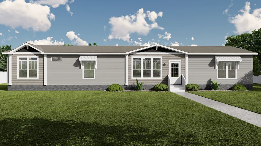 The THE OCEANSIDE Exterior. This Manufactured Mobile Home features 4 bedrooms and 3 baths.