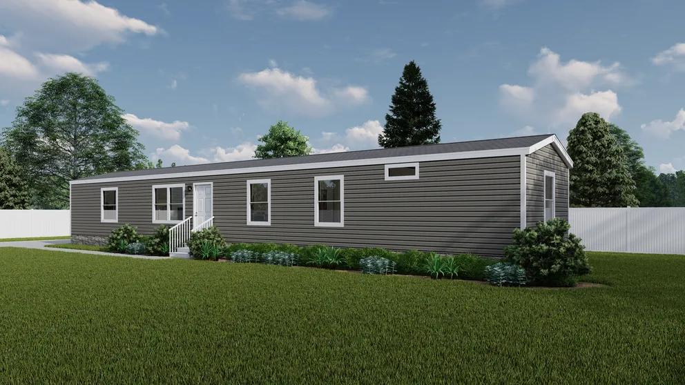 The GRAND LIVING 72A Exterior. This Manufactured Mobile Home features 3 bedrooms and 2 baths.