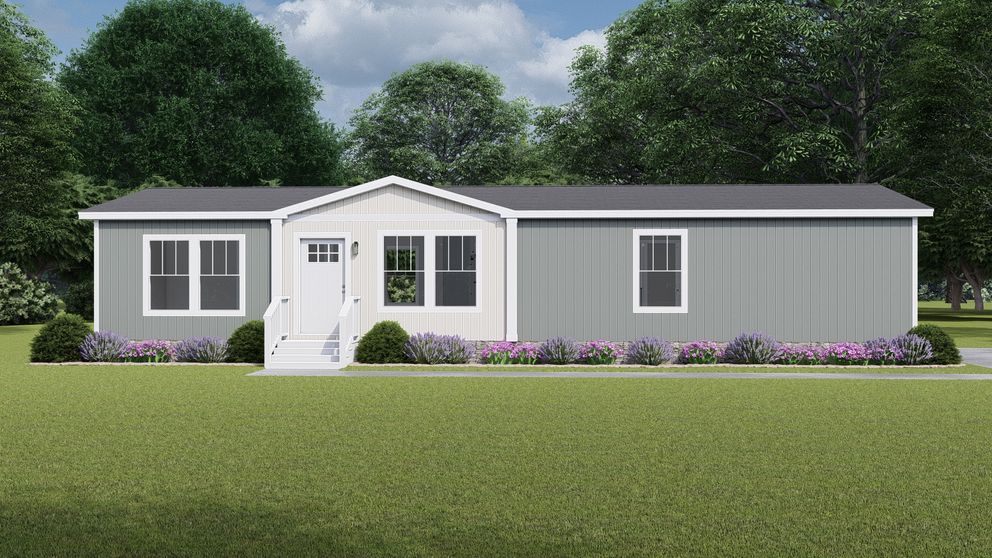 The SHOUT Exterior. This Manufactured Mobile Home features 3 bedrooms and 2 baths.