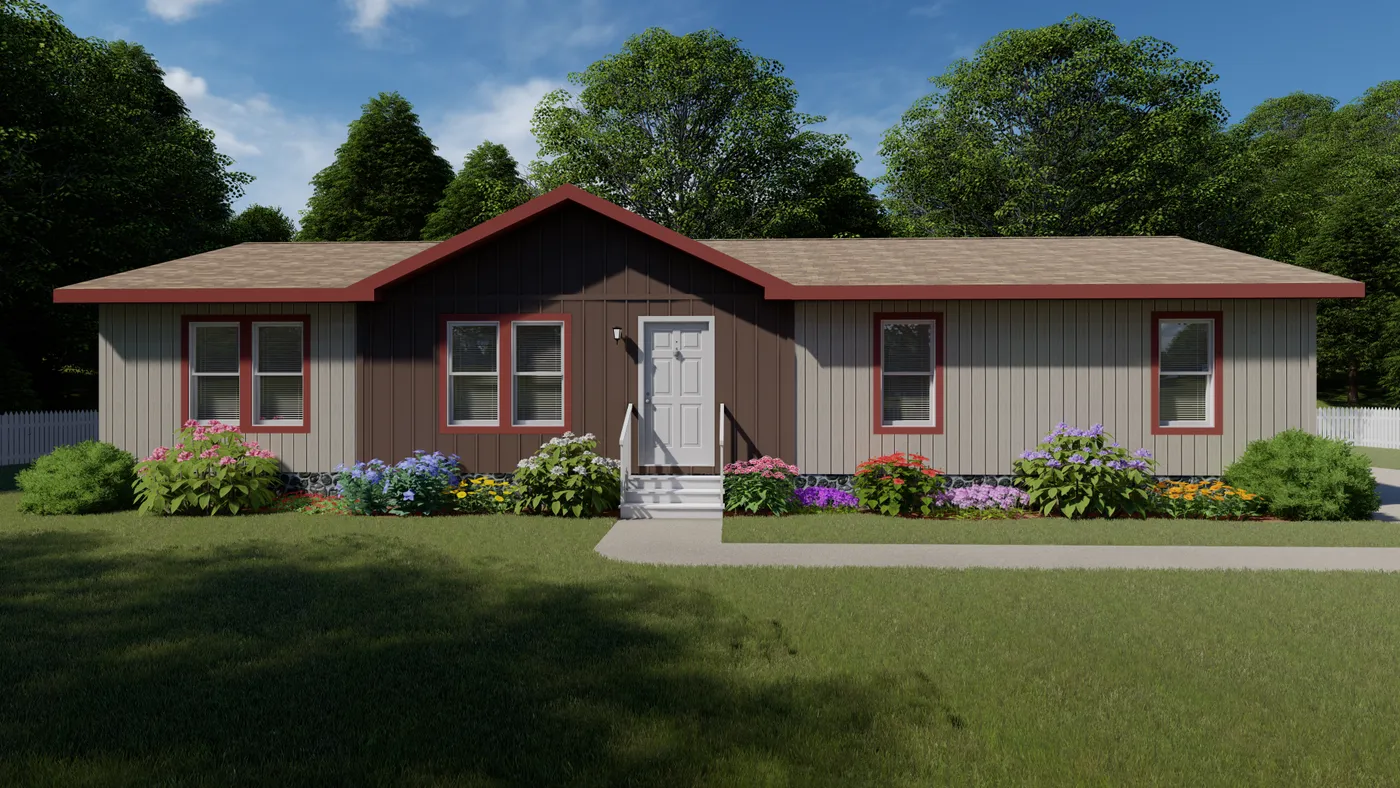 The 2023 COLUMBIA RIVER (NEW) Exterior. This Manufactured Mobile Home features 3 bedrooms and 2 baths.