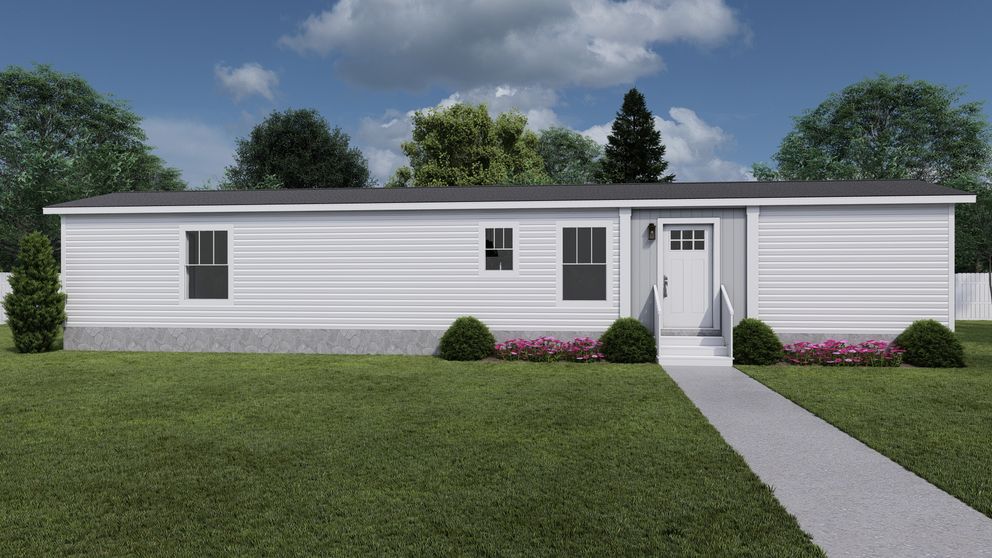 The BORN TO RUN Exterior. This Manufactured Mobile Home features 2 bedrooms and 2 baths.
