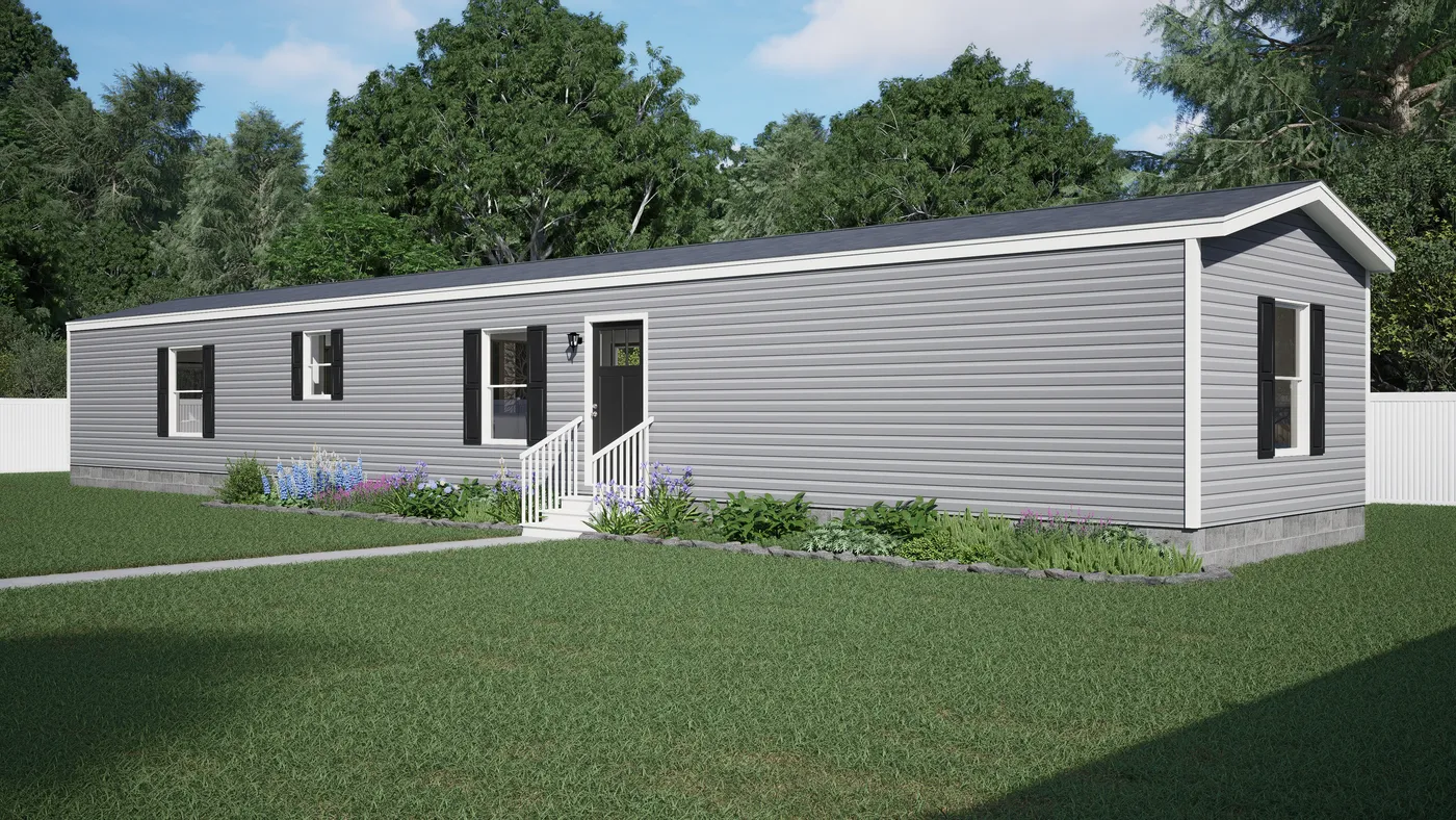 The DESIRE Exterior. This Manufactured Mobile Home features 3 bedrooms and 2 baths.