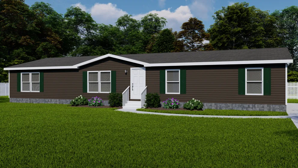 The TRADITION 3268B Exterior. This Manufactured Mobile Home features 5 bedrooms and 3 baths.