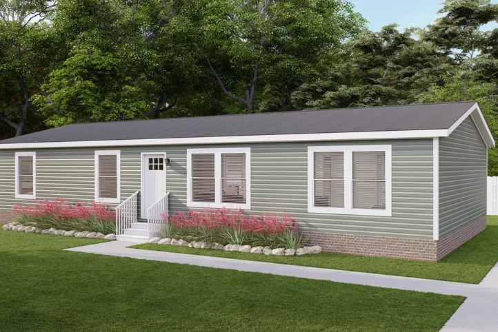 The 5628-E787 THE PULSE Exterior. This Manufactured Mobile Home features 3 bedrooms and 2 baths.