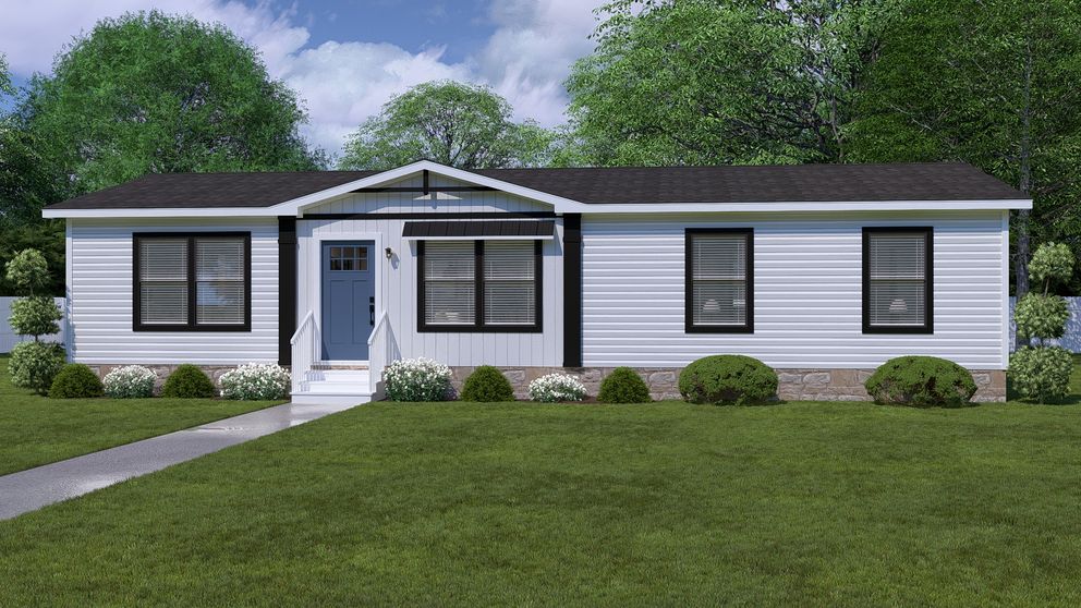 The WILDER Exterior. This Manufactured Mobile Home features 3 bedrooms and 2 baths.