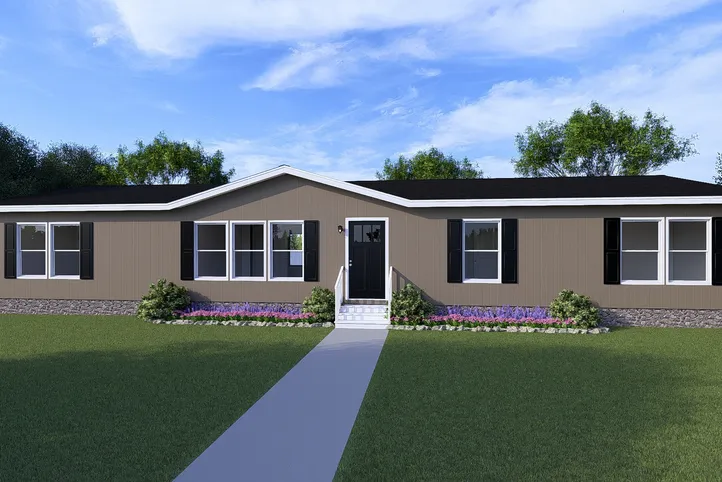 The EMPOWER Exterior in Clay. This Manufactured Mobile Home features 4 bedrooms and 2 baths.