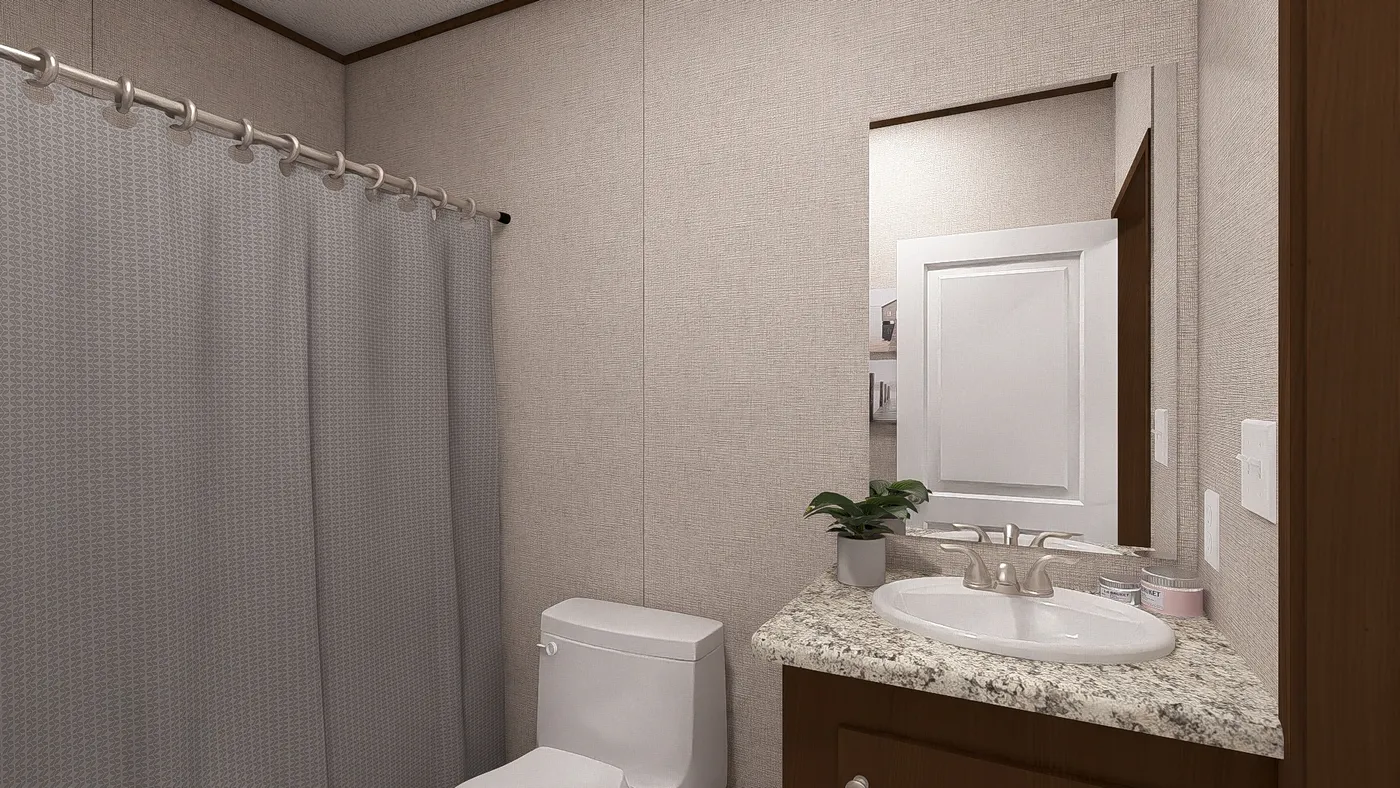 The REDWOOD Exterior. This Manufactured Mobile Home features 5 bedrooms and 3 baths.