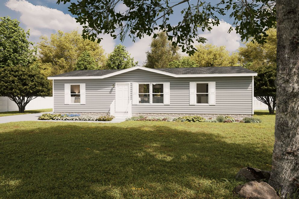 The THE MOUNTAINEER 48 Exterior. This Manufactured Mobile Home features 3 bedrooms and 2 baths.
