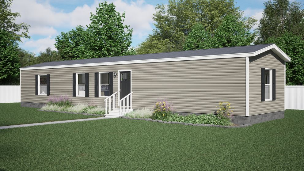 The INTUITION Exterior. This Manufactured Mobile Home features 3 bedrooms and 2 baths.
