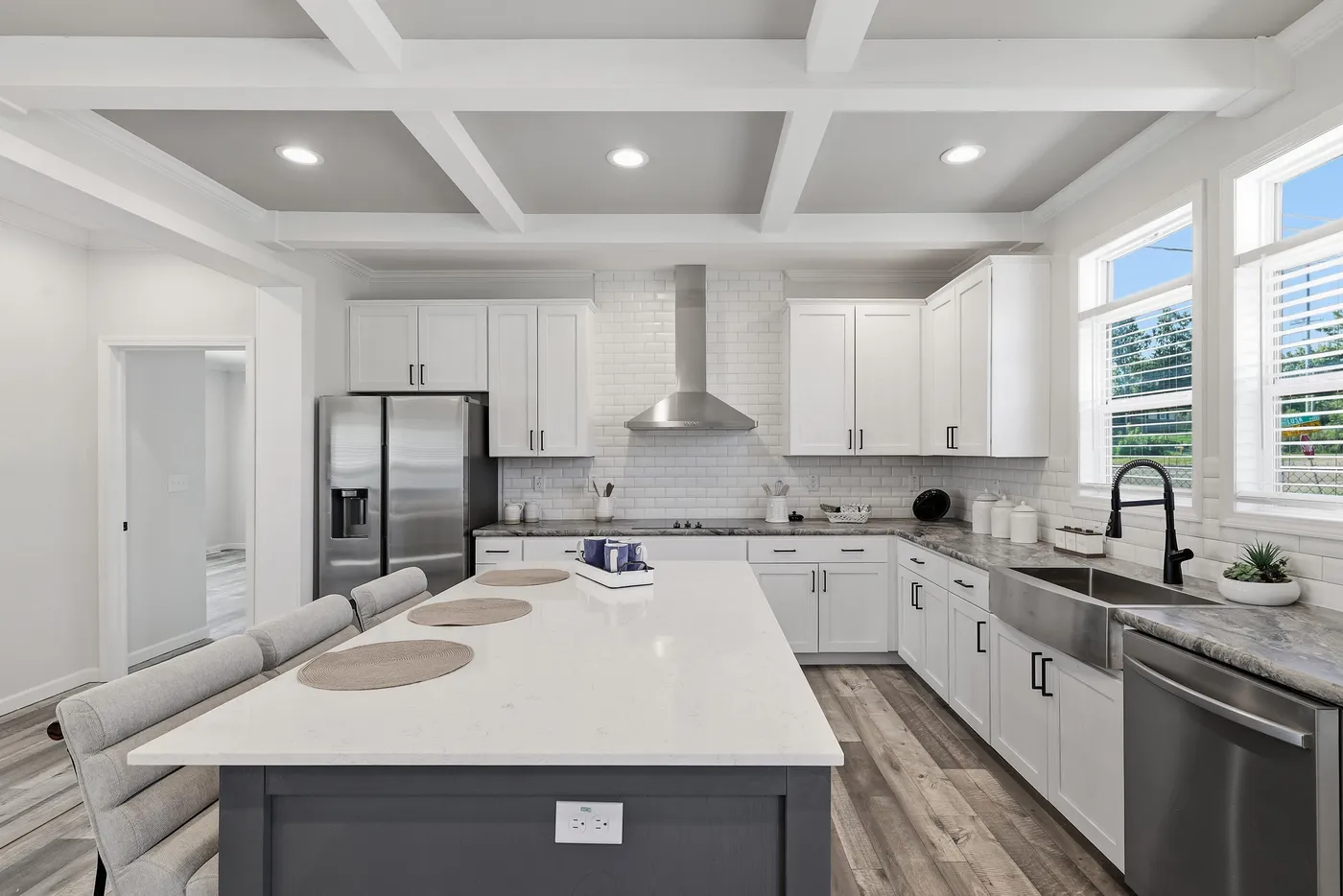 The SUPER 68 ELITE Exterior. This Manufactured Mobile Home features 3 bedrooms and 2 baths.