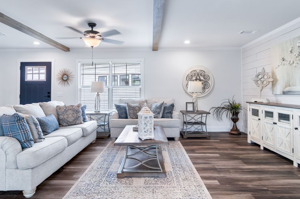The LIZZIE Exterior. This Manufactured Mobile Home features 3 bedrooms and 2 baths.