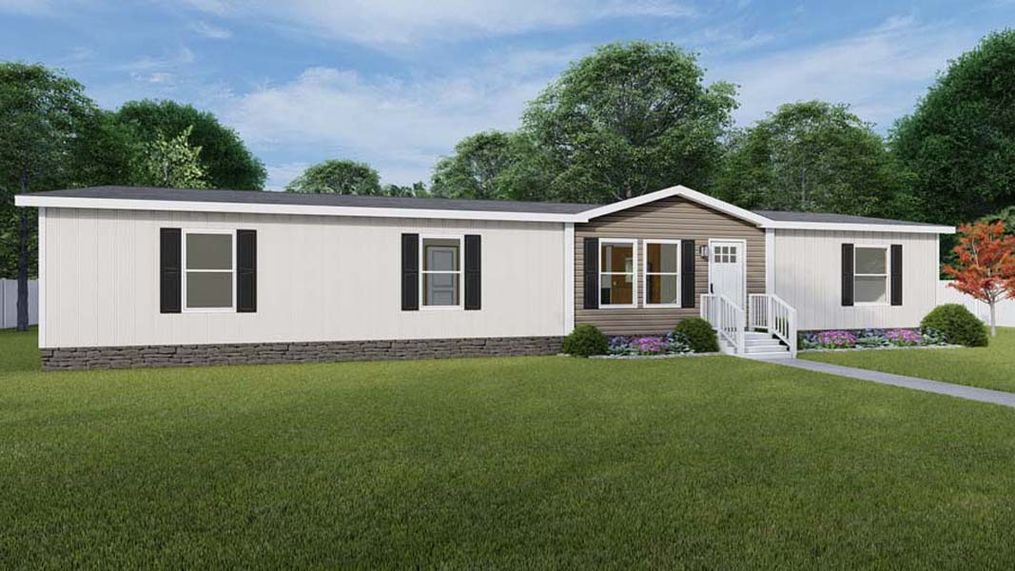 The MOROCCO Exterior. This Manufactured Mobile Home features 4 bedrooms and 2 baths.