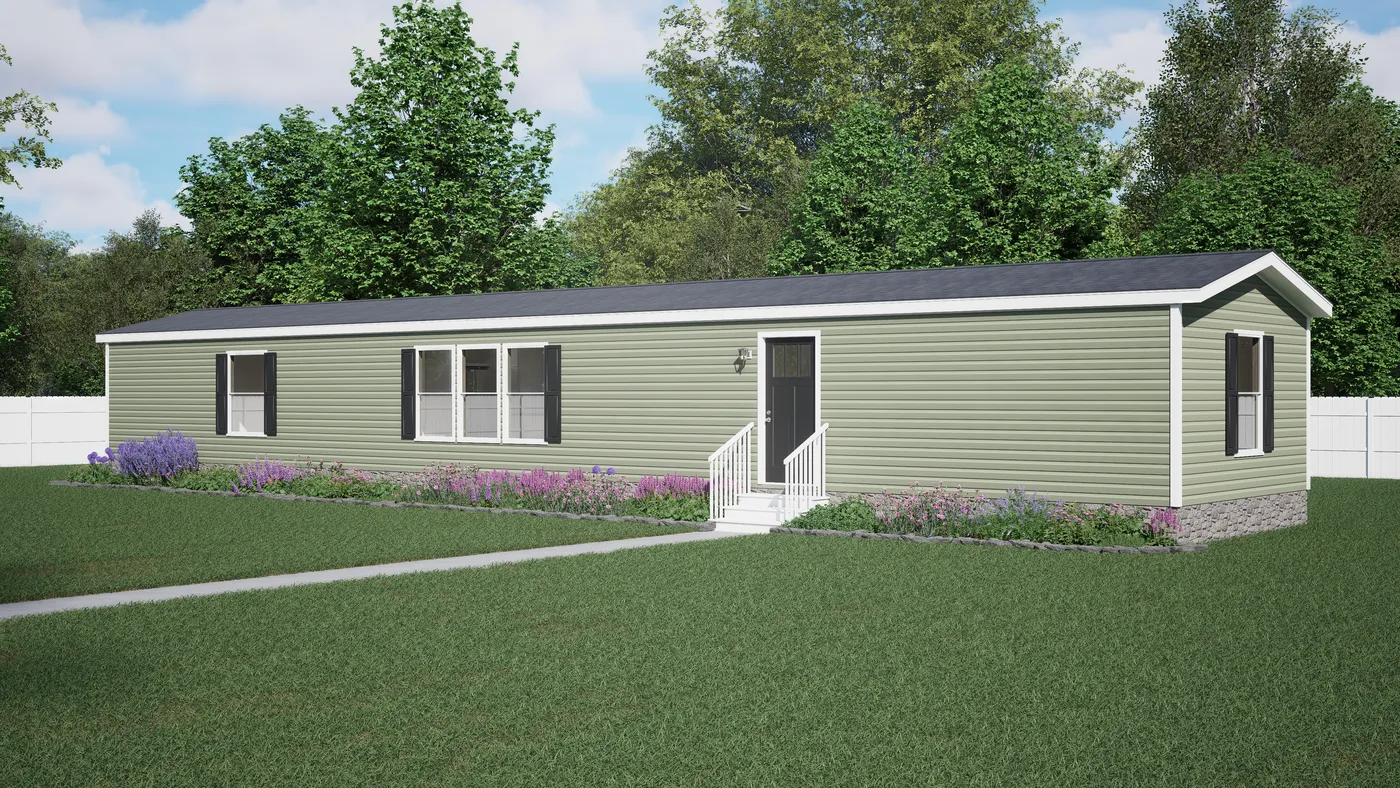 The THE SPARK Exterior. This Manufactured Mobile Home features 3 bedrooms and 2 baths.