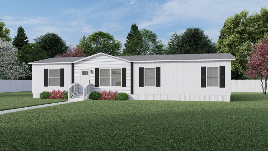 The BOONE   28X56 Exterior. This Manufactured Mobile Home features 4 bedrooms and 2 baths.