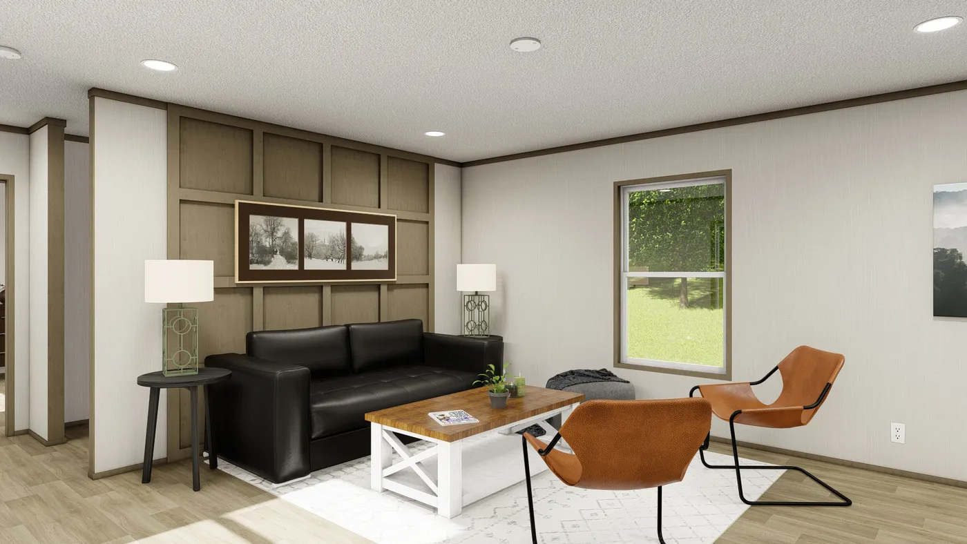 The VOYAGE Exterior. This Manufactured Mobile Home features 3 bedrooms and 2 baths.